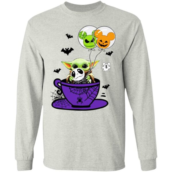 Baby Yoda Hug Jack Skellington Halloween Coffee Shirt