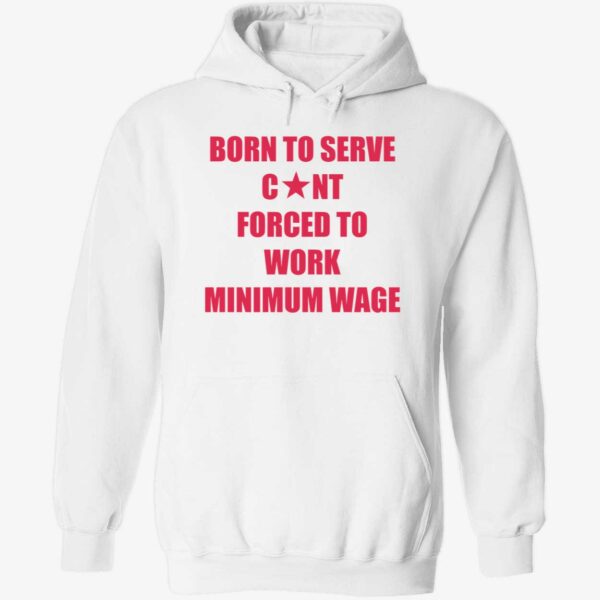 Born to serve cnt forced to work minimum wage hoodie