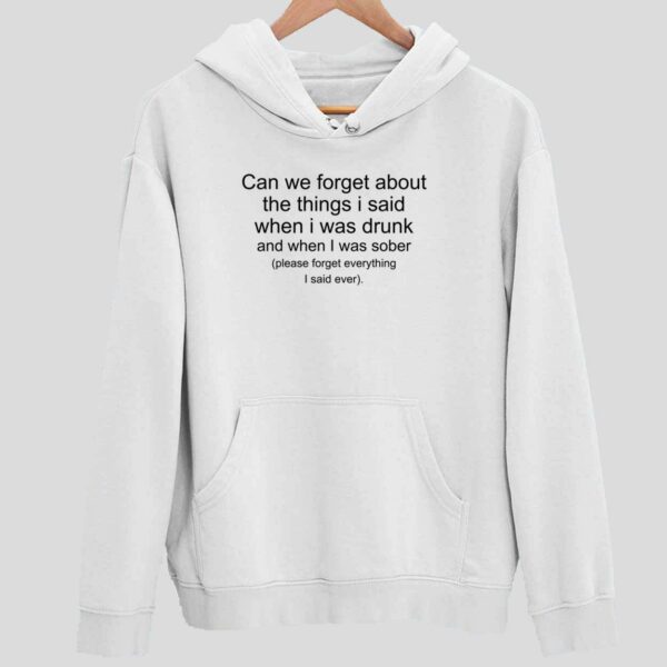 Can We Forget About The Things I Said When I Was Drunk Hoodie