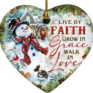 Christmas Ornament 2024 Inspirational Snowman