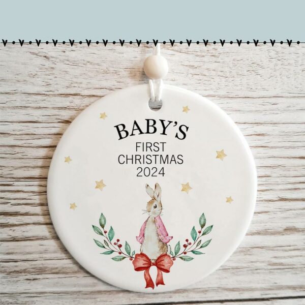 Christmas Ornament Baby’s First Girl 2024 My 1st Xmas