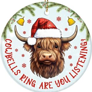 Christmas Ornament Cowbells Ring Are You Listening 2024