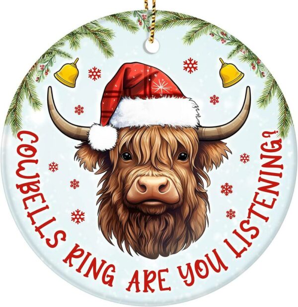 Christmas Ornament Cowbells Ring Are You Listening 2024