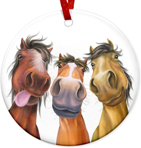 Christmas Ornament Funny Horse Gifts