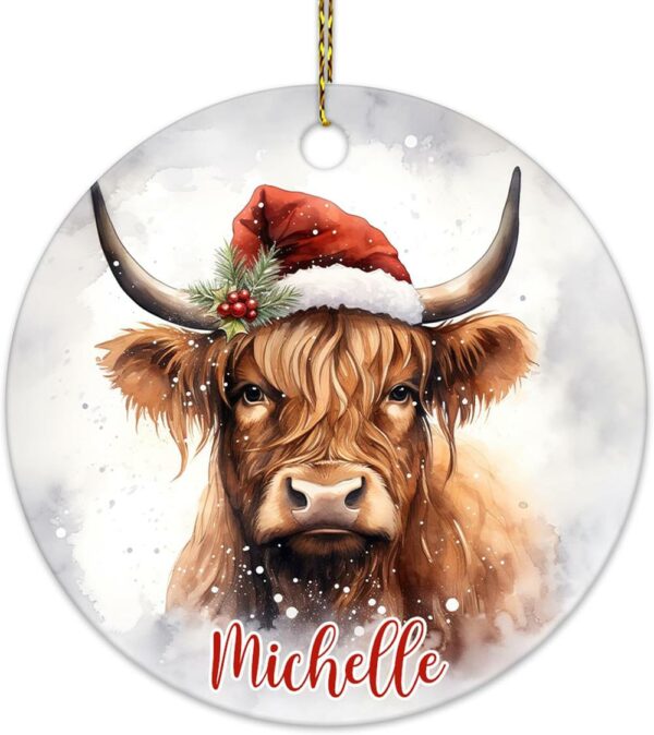 Christmas Ornament Gifts For Highland Cow Lover