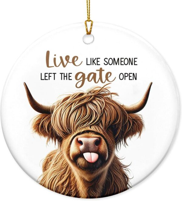 Christmas Ornament Highland Cow Gifts 2024