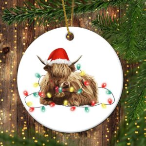 Christmas Ornament Highland Cow Hat