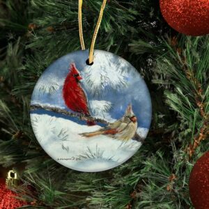 Christmas Ornament Male And Female Birds