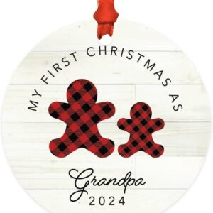 Christmas Ornament My First As Grandpa 2024