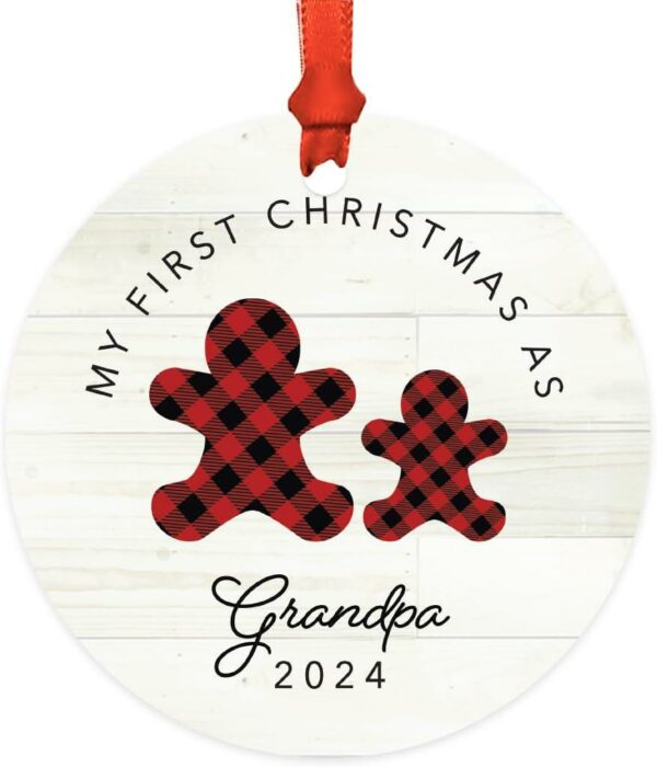 Christmas Ornament My First As Grandpa 2024