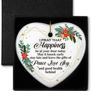 Christmas Ornament Peace Love Joy Tree Keepsake Gifts