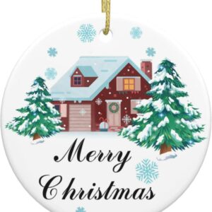 Christmas Ornament Round Souvenir Xmas Tree 2024