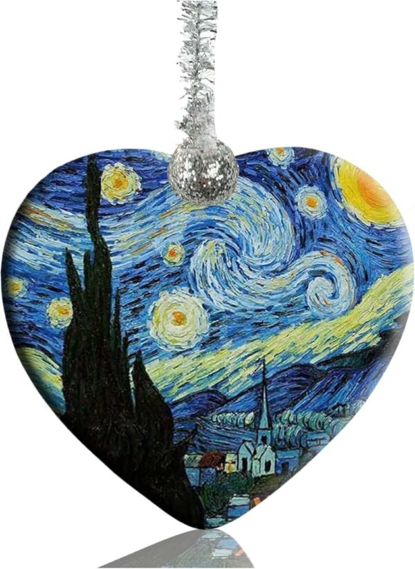 Christmas Ornament Van Gogh Style Watercolor Painting