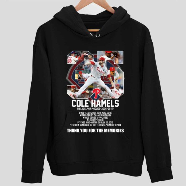 Cole Hamels Phillie 2006-2015 Thank You For The Memories Hoodie