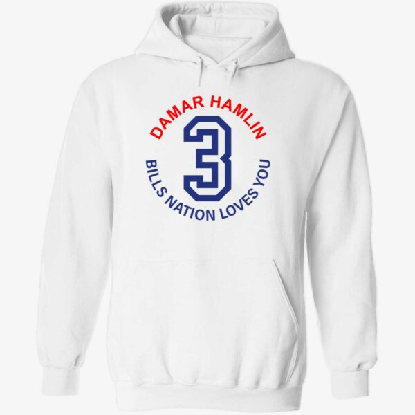 Damar Hamlin 3 bills nation loves you hoodie