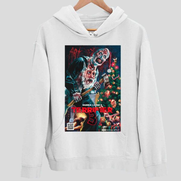 Damien Leone’s Terrifier 3 Christmas Poster Hoodie