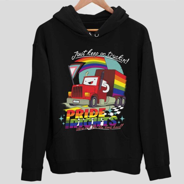 Drawfee Pride 2024 Just Keep On Truckin’ Pride Rights Hoodie