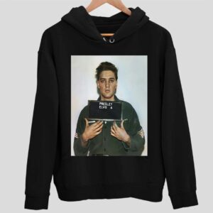 Elvis Presley Army Mug Shot Rock ‘N’ Roll Hoodie