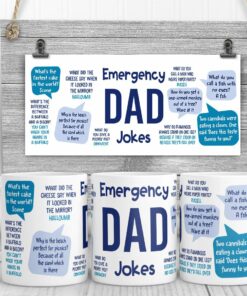 Emergency Dad Jokes Mug Personalized Gift For Father 1