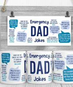Emergency Dad Jokes Mug Personalized Gift For Father 6