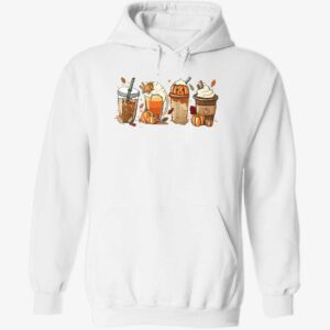 Fall coffee Halloween pumpkin latte drink cup hoodie