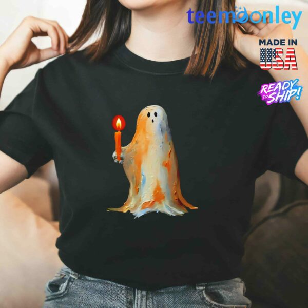 Ghost Holding A Candle Halloween Shirt