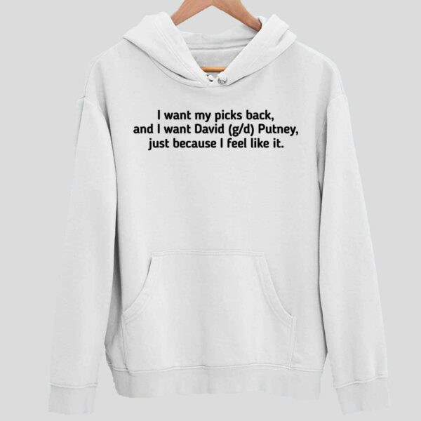 I Want My Picks Back And I Want David Putney Just Because I Feel Like It Hoodie