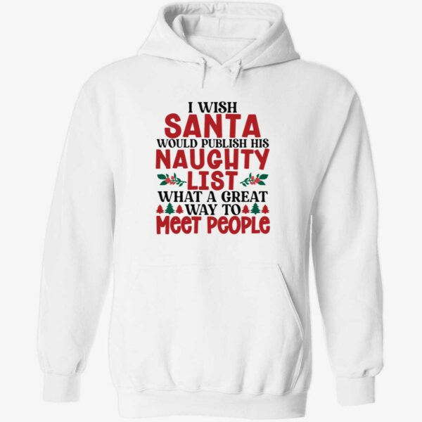 I wish santa would publish his naughty list what a great way to meet people hoodie