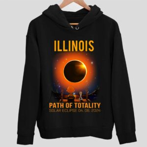 Illinois Path of Totality Solar Eclipse April 8 2024 Hoodie