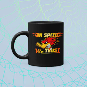 In Speed We Trust Mr. Horsepower Woodpecker Hot Rod Coffee Mug