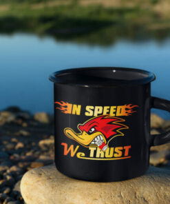 In Speed We Trust Mr Horsepower Woodpecker Hot Rod Coffee Mug 2