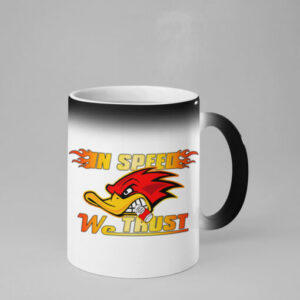 In Speed We Trust Mr Horsepower Woodpecker Hot Rod Coffee Mug 3