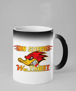 In Speed We Trust Mr Horsepower Woodpecker Hot Rod Coffee Mug 4