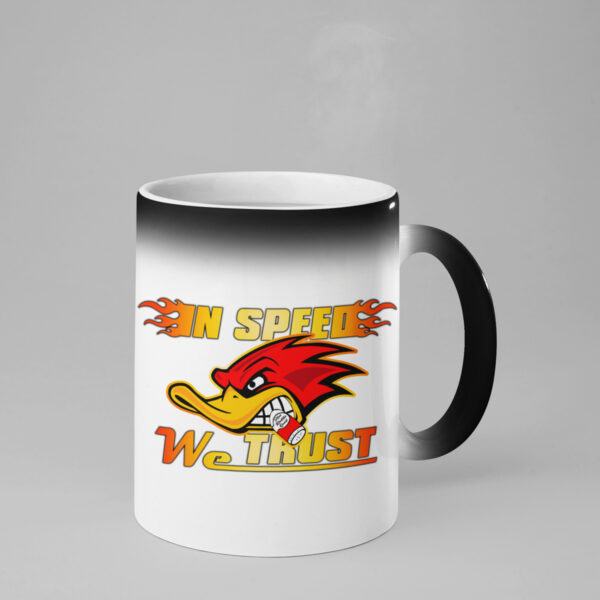 In Speed We Trust Mr. Horsepower Woodpecker Hot Rod Coffee Mug