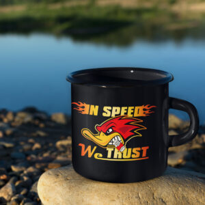 In Speed We Trust Mr Horsepower Woodpecker Hot Rod Coffee Mug 5