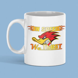 In Speed We Trust Mr Horsepower Woodpecker Hot Rod Coffee Mug 6