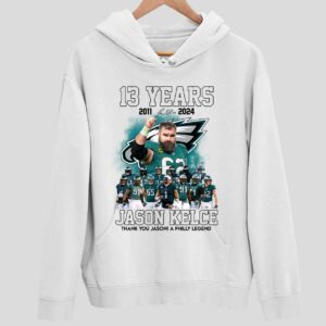 Jason Kelce Thank You Jason A Phill Legend Hoodie