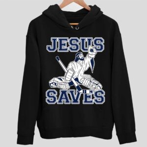 Jesus Saves Hockey Hoodie