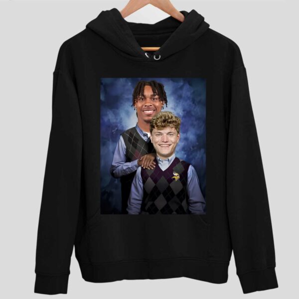 Justin Jefferson JJ McCarthy Vikings Vintage Step Brothers Hoodie