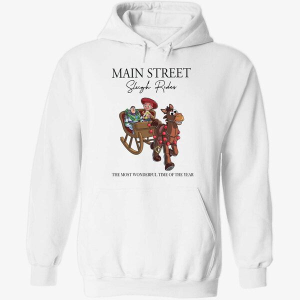 Main street sleigh rides the most wonderful time of the year hoodie