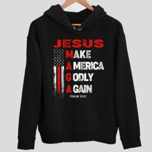 Men’s Jesus Make America Godly Again MAGA7 Printed Hoodie