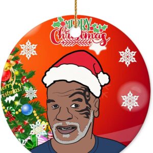 Mike Tyson Ornament Circle Mike Home Decor Xmas Gift