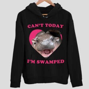 Moo Deng Can’t Today I’m Swamped Hoodie