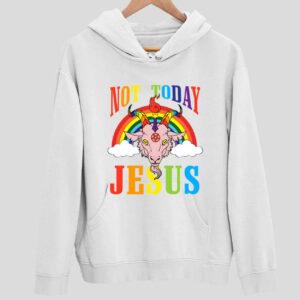 Not Today Jesus Satan Goat Satanic Pride Rainbow 2023 Hoodie