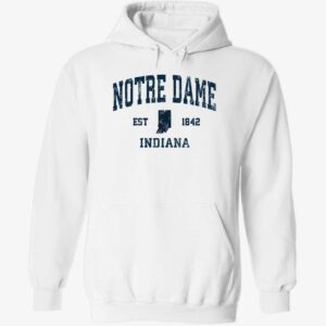 Notre dame est 1842 indiana hoodie