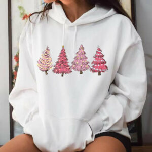 Pink Christmas tree hoodie