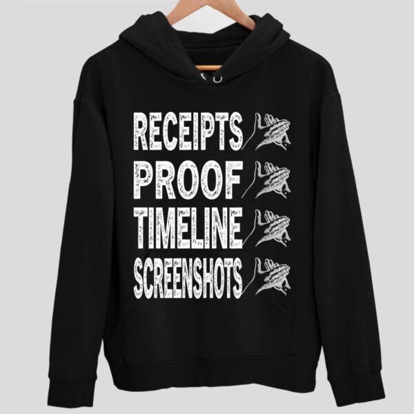 Receipts Proof Timeline Screenshots Hoodie