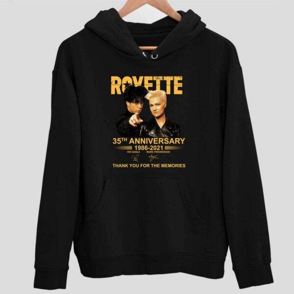 Roxette 35th Anniversary 1986 2021 Thank You For The Memories Hoodie