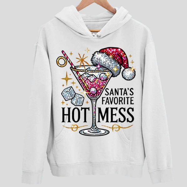 Santa’s Favorite Hot Mess Vintage Print Hoodie