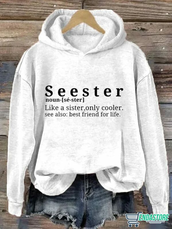 Seester Like A Sister Only Cooler Hoodie, Sweatshirt